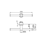 Mecca Double Nero Toilet Roll Holder - Matt Black